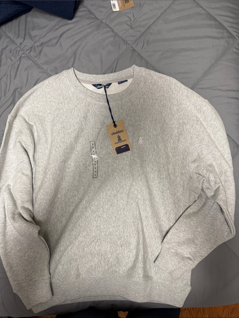 Chubbies medium Light Gray Crewneck Sweater - Men's nwt